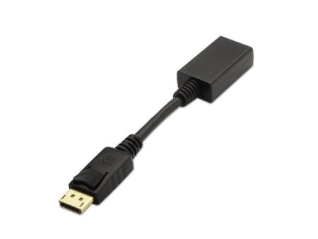 Conversor Aisens A125-0134/ Displayport Macho - HDMI Hembra/ 15cm/ Negro