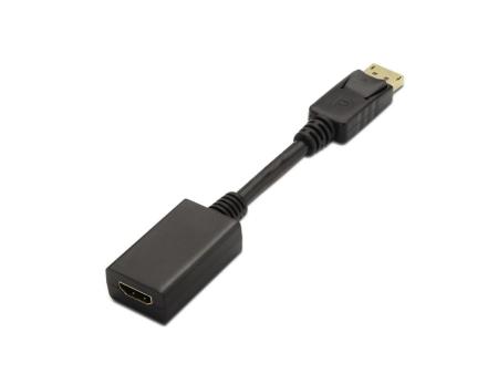 Conversor Aisens A125-0134/ Displayport Macho - HDMI Hembra/ 15cm/ Negro