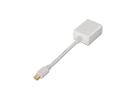 Conversor Aisens A125-0136/ Mini DisplayPort Macho - VGA Hembra/ 15cm/ Blanco