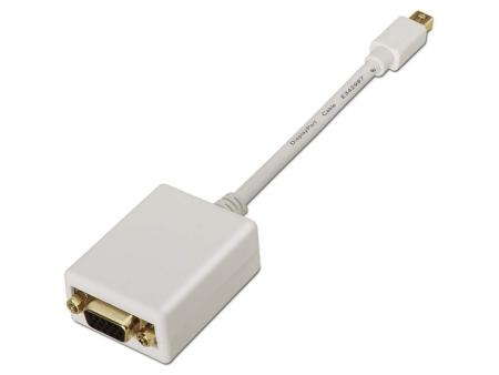 Conversor Aisens A125-0136/ Mini DisplayPort Macho - VGA Hembra/ 15cm/ Blanco