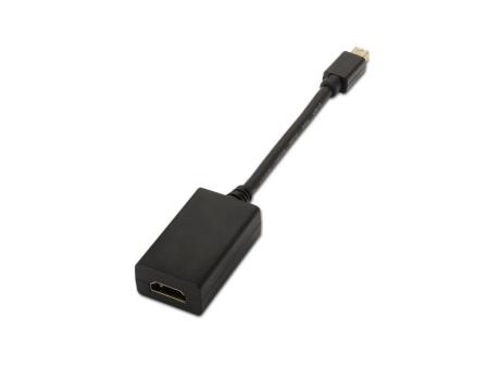 Cable Conversor Aisens A125-0137/ Mini DisplayPort Macho - HDMI Hembra/ 15cm/ Negro