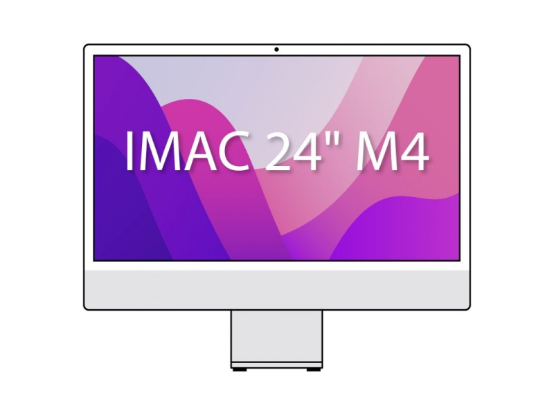 Apple iMac 24' Retina 4,5K / M4 10-Core CPU/ 24Gb/ 512Gb SSD/ 10-Core GPU/ Plata