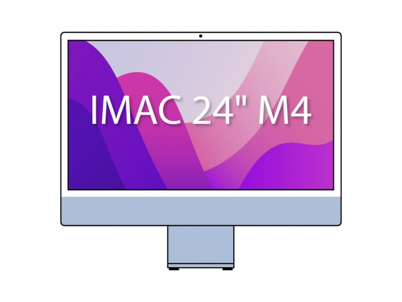 Apple iMac 24' Retina 4,5K / M4 8-Core CPU/ 16Gb/ 256Gb SSD/ 8-Core GPU/ Azul