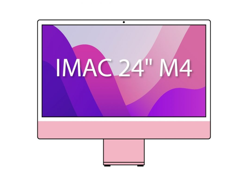 Apple iMac 24' Retina 4,5K / M4 10-Core CPU/ 16Gb/ 256Gb SSD/ 10-Core GPU/ Rosa