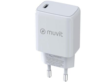 Cargador de Pared Muvit For Change MCACC0014/ 1xUSB Tipo-C/ 30W