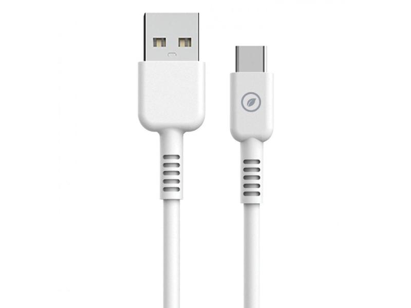 Cable USB 2.0 Tipo-C Muvit For Change MCUSC0003/ USB Tipo-C Macho - USB Macho/ Hasta 27W/ 1.2m/ Blanco