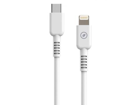 Cable USB 2.0 Tipo-C Lightning Muvit For Change MCUSC0006/ USB Tipo-C Macho - Lightning/ Hasta 27W/ 1.2m/ Blanco