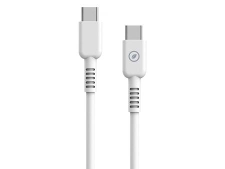 Cable USB 2.0 Tipo-C Muvit For Change MCUSC0008/ USB Tipo-C Macho - USB Tipo-C/ Hasta 60W/ 1.2m/ Blanco