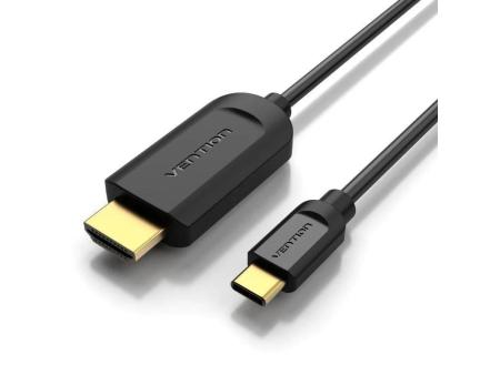 Cable Conversor HDMI 1.4 4K Vention CGUBF/ USB Tipo-C Macho - HDMI Macho/ 1m/ Negro