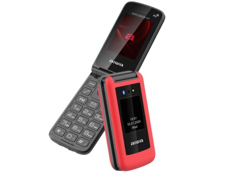 Teléfono Móvil Aiwa FP-30-4G RD para Personas Mayores/ Rojo