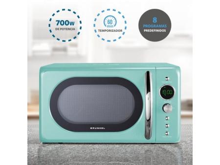 Microondas Grunkel Vintage MW-20AZUL/ 700W/ Capacidad 20L/ Verde