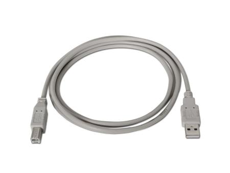 Cable USB 2.0 Impresora Aisens A101-0004/ USB Tipo-B Macho - USB Macho/ Hasta 2.5W/ 60Mbps/ 4.5m/ Beige