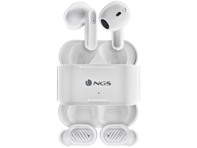 Auriculares Bluetooth NGS Ártica Duo con estuche de carga/ Autonomía 5h/ Blancos