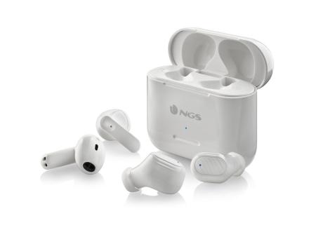 Auriculares Bluetooth NGS Ártica Duo con estuche de carga/ Autonomía 5h/ Blancos