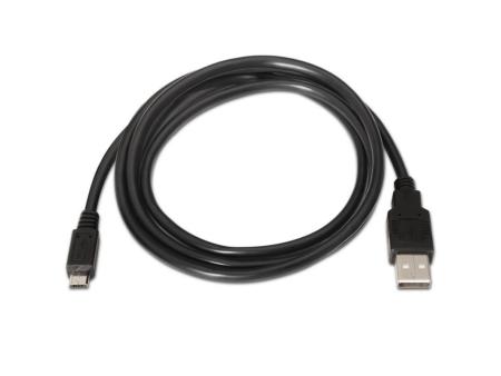 Cable USB 2.0 Aisens A101-0029/ USB Macho - MicroUSB Macho/ Hasta 2.5W/ 60Mbps/ 3m/ Negro