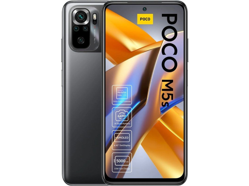 Smartphone Xiaomi POCO M5s 4GB/ 128GB/ 6.43'/ Gris