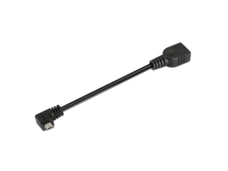 Cable USB 2.0 Aisens A101-0032/ MicroUSB Macho - USB Hembra/ Hasta 2.5W/ 60Mbps/ 15cm/ Negro