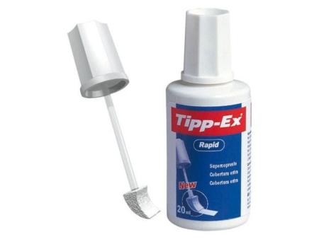 Caja de Correctores de Escritura Líquida Bic Tipp-Ex Rapid Fluid/ 20ml/ 10 unidades