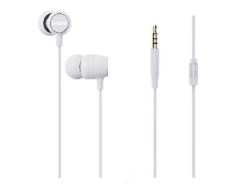 Auriculares Intrauditivos Aiwa ESTM-20WT/ con Micrófono/ Jack 3.5/ Blancos