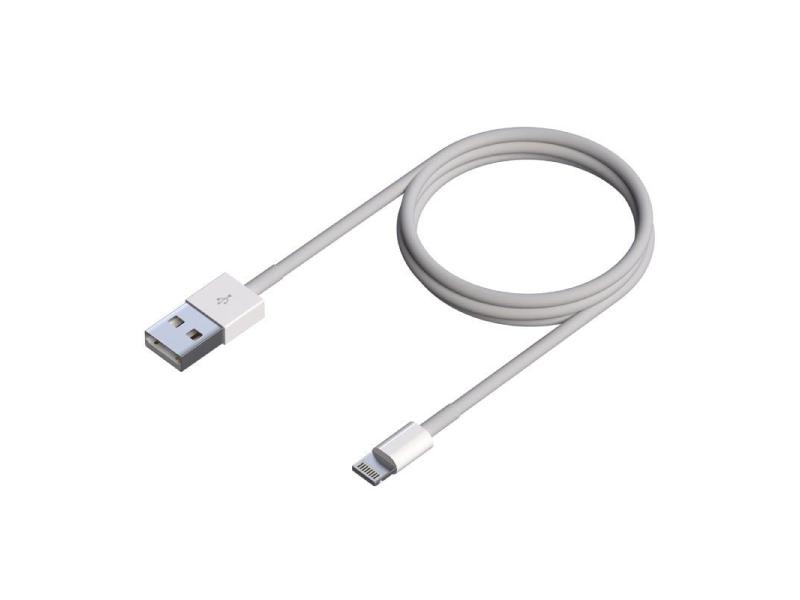 Cable Lightning Aisens A102-0542/ USB Macho - Lightning Macho/ Hasta 2.5W/ 60Mbps/ 50cm/ Blanco