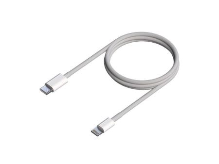 Cable USB 2.0 Tipo-C Lightning Aisens A102-0543/ USB Tipo-C Macho - Lightning Macho/ Hasta 2.5W/ 60Mbps/ 50cm/ Blanco