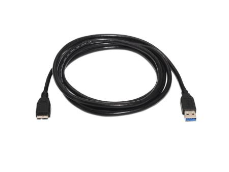 Cable USB 3.0 Aisens A105-0043/ USB Macho - MicroUSB Macho/ Hasta 9W/ 625Mbps/ 1m/ Negro