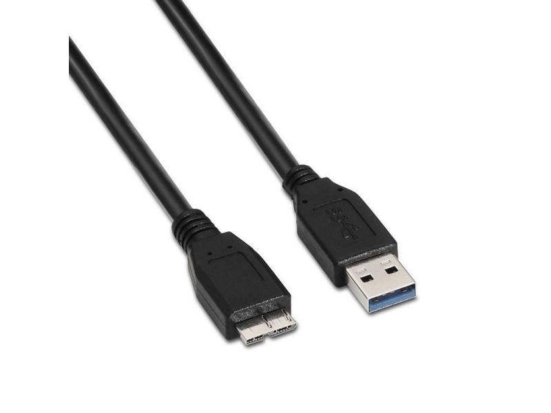 Cable USB 3.0 Aisens A105-0044/ USB Macho - MicroUSB Macho/ Hasta 9W/ 625Mbps/ 2m/ Negro