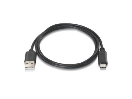 Cable USB 2.0 Tipo-C Aisens A107-0052/ USB Tipo-C Macho - USB Macho/ Hasta 9W/ 625Mbps/ 2m/ Negro