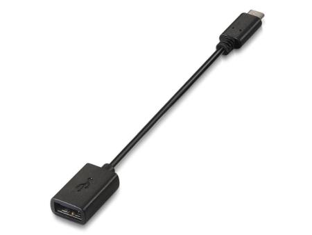 Cable USB 2.0 Aisens A107-0059/ USB Tipo-C Macho - USB Hembra/ Hasta 9W/ 625Mbps/ 15cm/ Negro