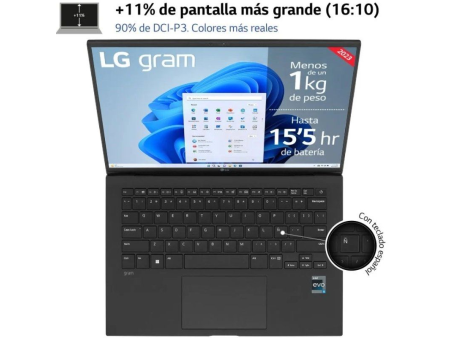 Portátil LG Gram 14Z90R-Q.AP75B Intel Core i7-1370P/ 32GB/ 512GB SSD/ 14'/ Win11 Pro