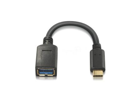 Cable USB 3.1 Aisens A107-0062/ USB Tipo-C Macho - USB Hembra/ Hasta 27W/ 625Mbps/ 15cm/ Negro