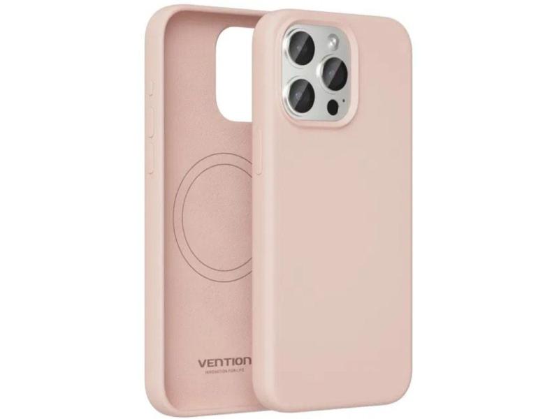 Funda Silicona con Magsafe Vention KUEP0-10/ Compatible con iPhone 14/ Rosa