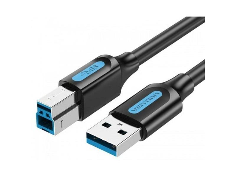 Cable USB 3.0 Vention COOBD/ USB Tipo-B Macho - USB Macho/ 5Gbps/ 50cm/ Negro