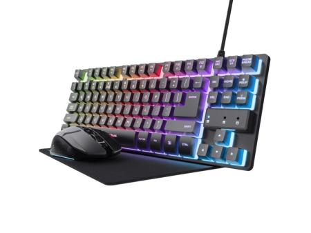 Pack Gaming Trust Gaming GXT 794/ Teclado RGB + Ratón RGB + Alfombrilla