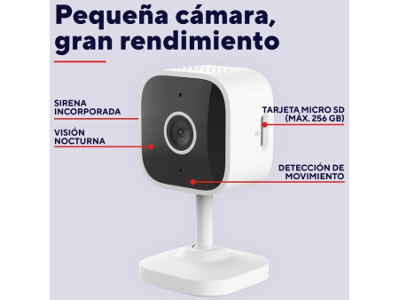 Cámara de Videovigilancia Trust IPCAM-2900/ 93.6º/ Visión Nocturna/ Control desde APP