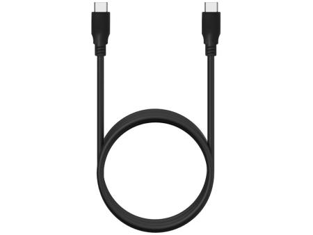 Cable USB 3.2 Tipo-C Aisens A107-0701 20GBPS 5A 100W/ USB Tipo-C Macho - USB Tipo-C Macho/ Hasta 100W/ 2500Mbps/ 60cm/ Negro