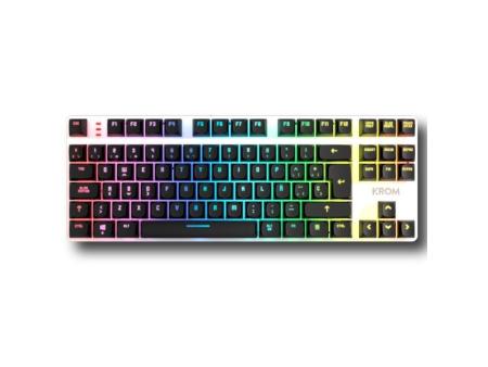 Teclado Gaming Mecánico Krom Kernel Pro/ Negro y Blanco