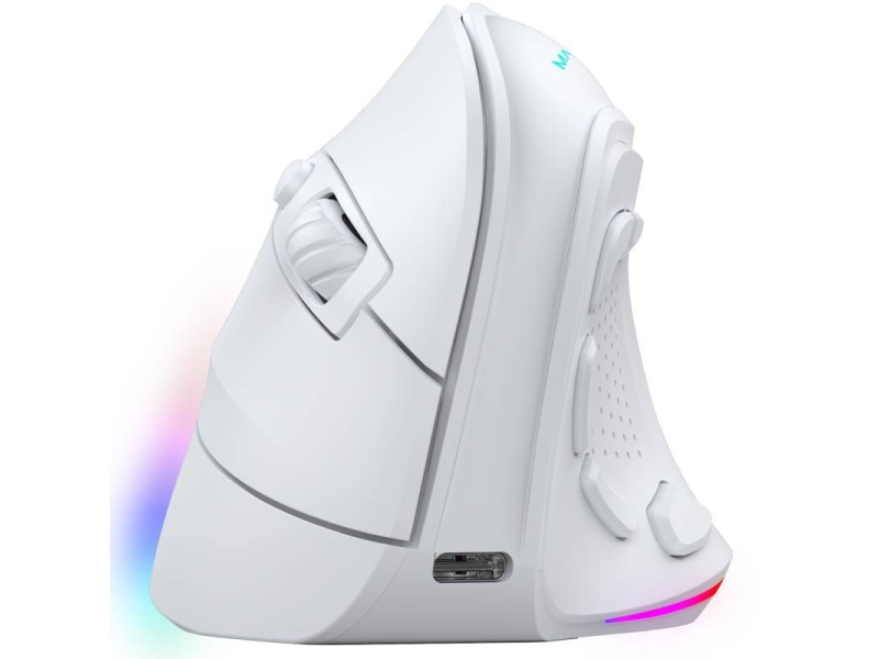 Ratón Gaming Ergonómico Inalámbrico Mars Gaming MM-SK/ Hasta 8400 DPI/ Blanco