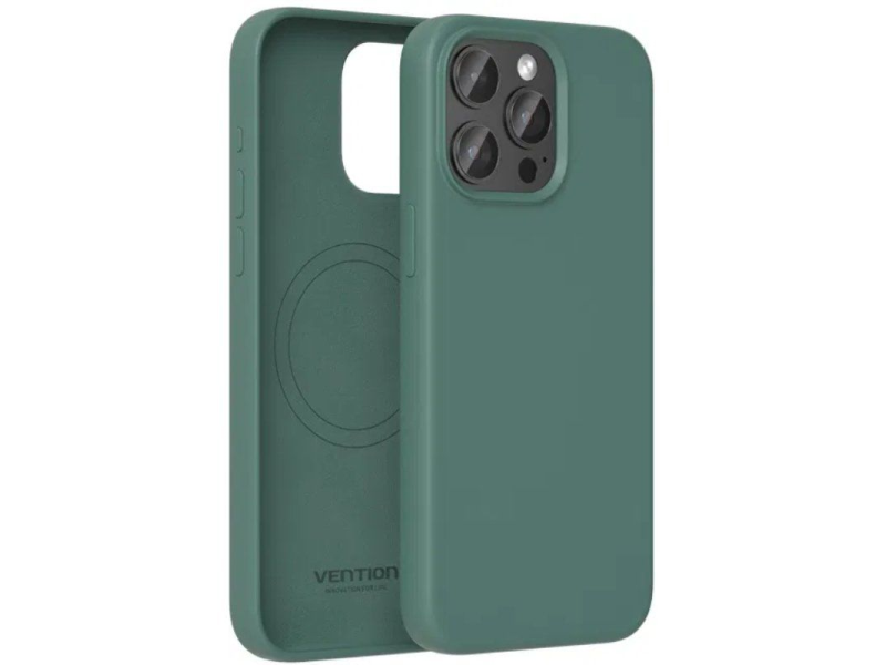 Funda Silicona con Magsafe Vention KUDG0-40/ Compatible con iPhone 13 Pro Max/ Verde