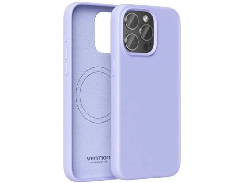 Funda Silicona con Magsafe Vention KUDV0-30/ Compatible con iPhone 13 Pro/ Morado