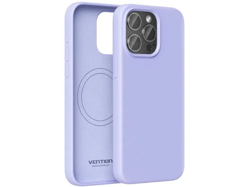 Funda Silicona con Magsafe Vention KUDV0-40/ Compatible con iPhone 13 Pro Max/ Morado Funda Silicona con Magsafe Vention KUDV0-40/ Compatible con iPhone 13 Pro Max/ Morado