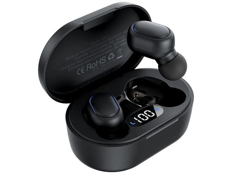 Auriculares Bluetooth Vention Tiny T15 NBDB0 con estuche de carga/ Autonomía 7h/ Negros