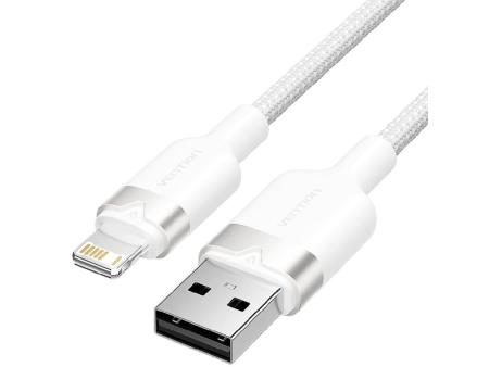 Cable USB Lightning Vention LANWF/ USB Macho - Lightning Macho/ 480Mbps/ 1m/ Blanco