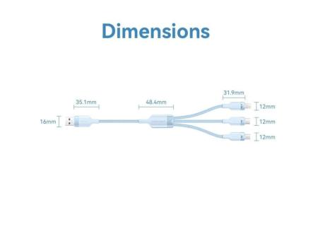 Cable USB 2.0 Lightning Vention CTPBG/ USB Macho/ USB Tipo-C Macho - MicroUSB Macho - Lightning Macho/ 1.5m/ Negro