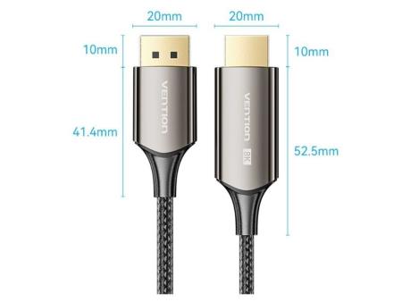 Cable Conversor Vention HFPBAC/ DisplayPort Macho - HDMI Macho/ 1.8m/ Negro