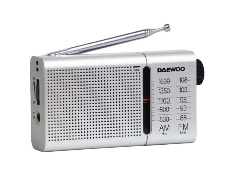 Radio Portátil Daewoo DW1037/ Plateada