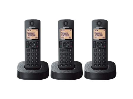 Teléfono Inalámbrico Panasonic KX-TGC313SP/ Pack TRÍO/ Negro