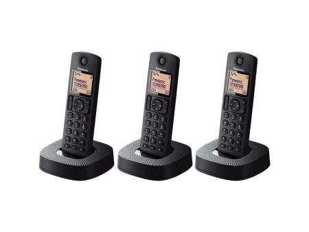 Teléfono Inalámbrico Panasonic KX-TGC313SP/ Pack TRÍO/ Negro