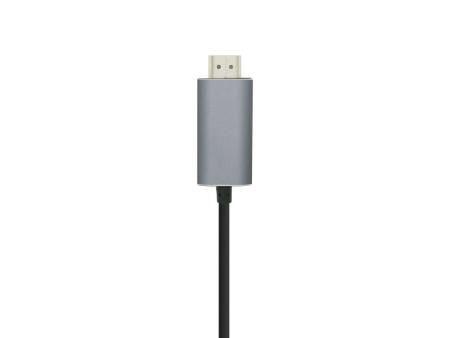 Cable Conversor Aisens A109-0392/ USB Tipo-C Macho - HDMI Macho/ Hasta 27W/ 1250Mbps/ 80cm/ Negro