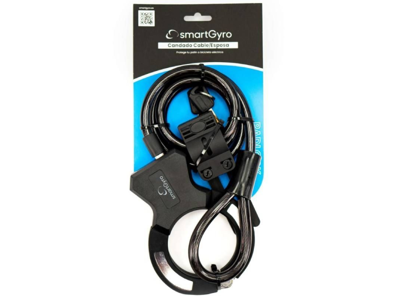 Candado Cable/ Esposa SmartGyro SG27-531 para Patinetes y Bicicletas/ 16x12x2cm/ Cable 120cm